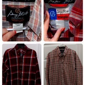 (2) Wranglers button down shirt, size medium ,